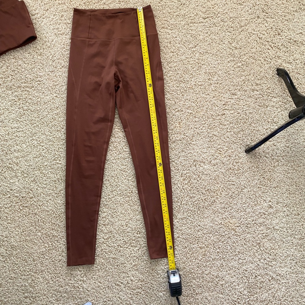 Girlfriend Collective Brown Set Leggings Bra Tank Top Small - Picture 5 of 14
